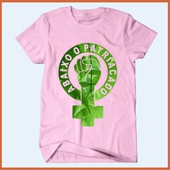 Camiseta Abaixo o patriarcado - verde na internet