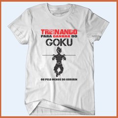 Camiseta Treinando para ganhar do Goku na internet