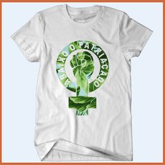 Camiseta Abaixo o patriarcado - verde claro na internet