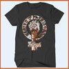 Camiseta Abaixo o patriarcado - flores marrons - comprar online