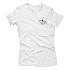 Camiseta Flor Peito - Camisetas Rápido Shop