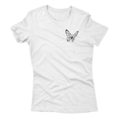 Camiseta Borboleta Peito - Camisetas Rápido Shop