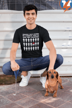 Camiseta Cachorro - quanto mais conheço os homens mais admiro meu cachorro