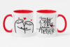 Caneca Personalizada Branca e Branca Com Alça e Fundo Vermelho Porcelana Teu Colo é Meu Abrigo - comprar online