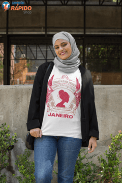 Camiseta Todas as mulheres nascem iguais mas as melhores nasceram em janeiro