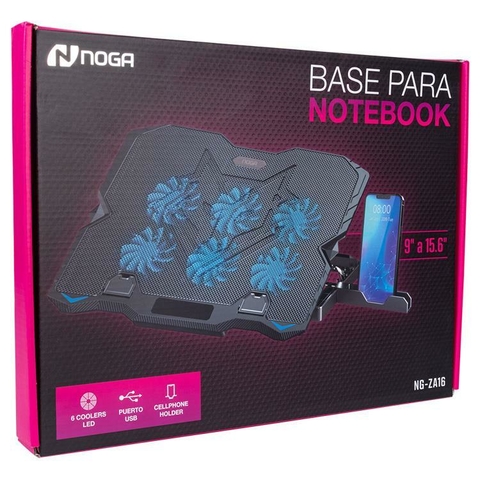 Base Para Notebook Con 6 Coolers Con Leds Ng-za16 - Computers Depot