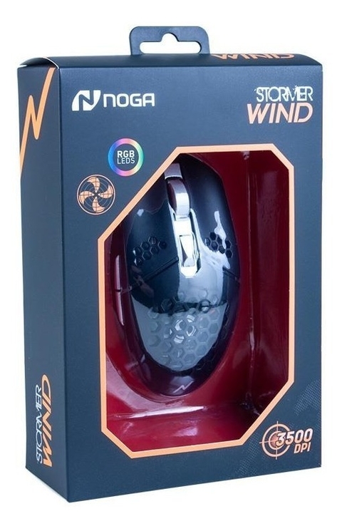 Mouse Gamer Usb Retroiluminado Pc Luces Ventilador Noga Wind - tienda online