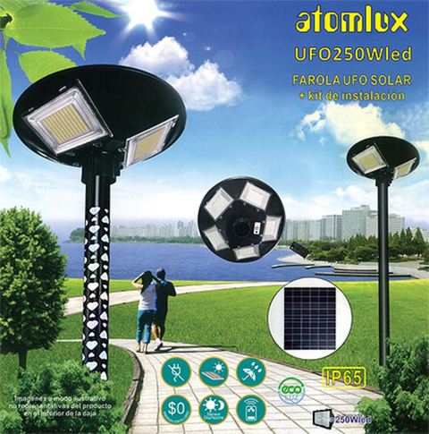 Farola Ufo Solar Inalámbrica Recargable Jardin 360º Atomlux - comprar online