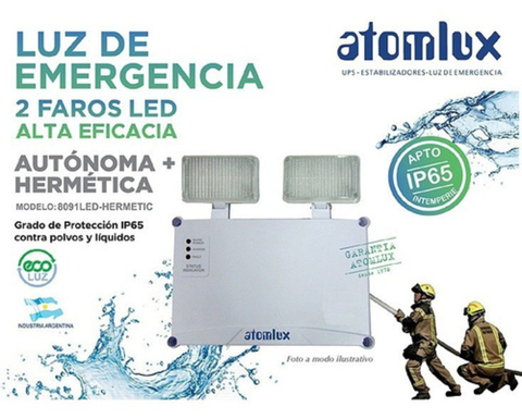 Luz De Emergencia Industrial Atomlux 8091led Hermetic Led - comprar online