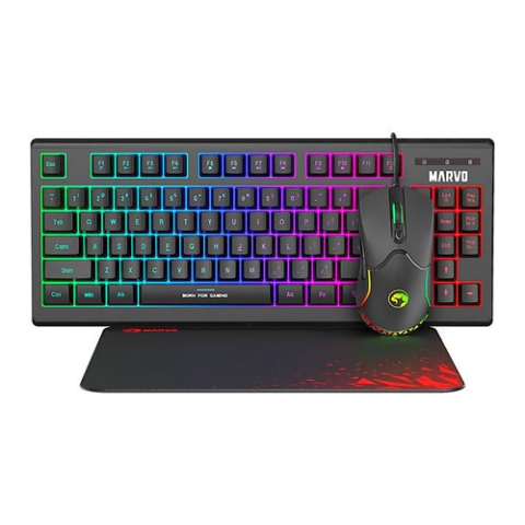 Combo Gaming 3 En 1 Mouse + Mousepad + Teclado Marvo