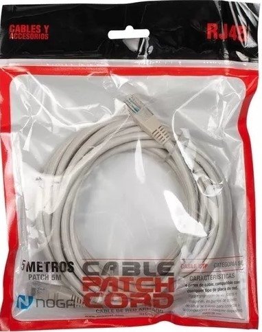 Patch Cord Cable De Red Rj45 A Rj45 5 Metros Noga - comprar online