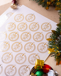 Stickers Navidad Envio Express con foil stamping - tienda online