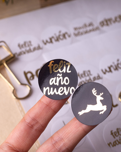 Stickers Navidad decorativos con foil stamping en internet