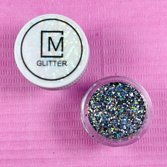 Glitter Cola de Sirena Holográfico Plata ManiCurie