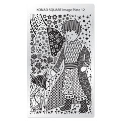 Konad - Placa Square 12 - Stamping Nail Art