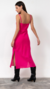 Vestido Linho Alcinhas Pink - comprar online