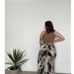 Pantalon estampado lino (6103) - tienda online