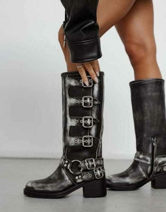 Botas biker hebilla gastada(Z13)