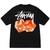 T-SHIRT TEE STUSSY DICED OUT BLACK