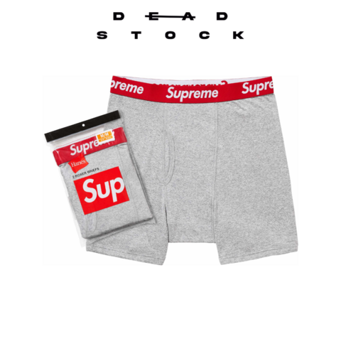 Supreme Hanes Boxer Briefs Heather Grey