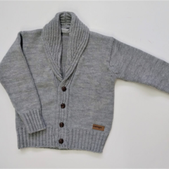 Saco Smocking gris melange