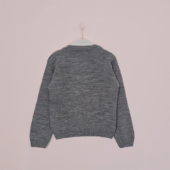 Sweater rombos gris melange - comprar online