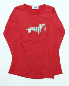 Remera roja perro 1660004