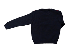423864 Sweater marino con rombos rojo - comprar online