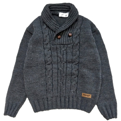 Sweater Smocking gris oscuro