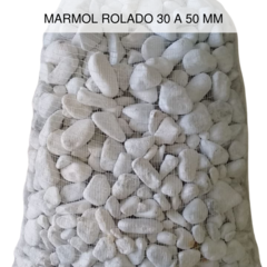 Piedra blanca marmol rolado /redondeada bolsa de 25 Kg - tienda online