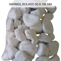 Imagen de Bolson m³ piedra blanca marmol rolado /redondeada