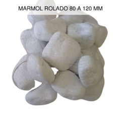 Bolson m³ piedra blanca marmol rolado /redondeada