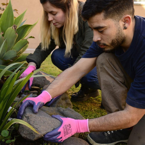 Guantes de jardinería recubiertos en nitrilo