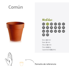 Mini maceta De Barro Terracota Comun N° 5 - comprar online