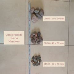 Piedra canto rodado de rio Mendoza en bolson de m³ - comprar online