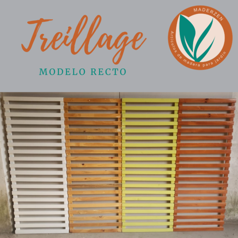 Treillage de madera - panel vertical - modelo recto