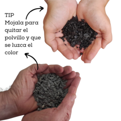 Piedra marmolina color negro 3 a 10 mm - Nuevo Vivero Hanasono