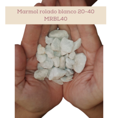 Piedra marmol rolado /redondeada blanco - comprar online