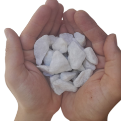 Piedra marmol semirolado Blanco - comprar online