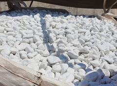 Bolson m³ piedra blanca marmol rolado /redondeada en internet