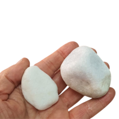 Piedra blanca marmol rolado /redondeada bolsa de 25 Kg