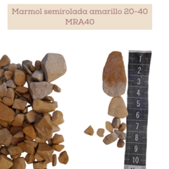 Piedra marmol semirolado Amarillo - comprar online
