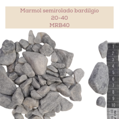 Piedra marmol semirolado Bardiglio en internet