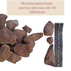 Piedra marmol semirolado Marron africano en internet