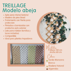 Treillage de madera - Panel vertical modelo abeja - Nuevo Vivero Hanasono