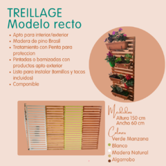 Treillage de madera - panel vertical - modelo recto - comprar online