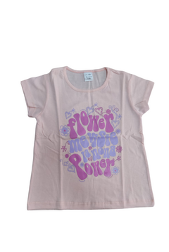 Remera flower power coral - comprar online