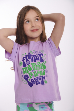 Remera Flower Power Lila