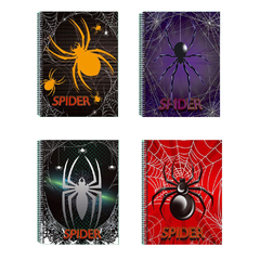 Kit 4 Cadernos 1/4 Espiral Spider Man 200 Folhas Máxima