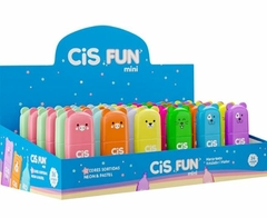 Caneta Marca Texto Cis Fun Mini 12 Cores Neon e Pastel 36 Unidades